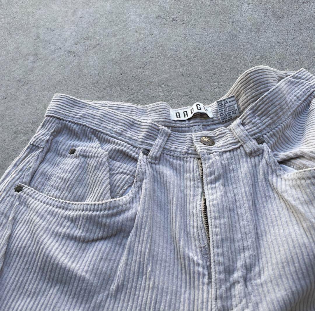90s コーデュロイパンツ バニーパンツ ツータックパンツ ストレート 古着