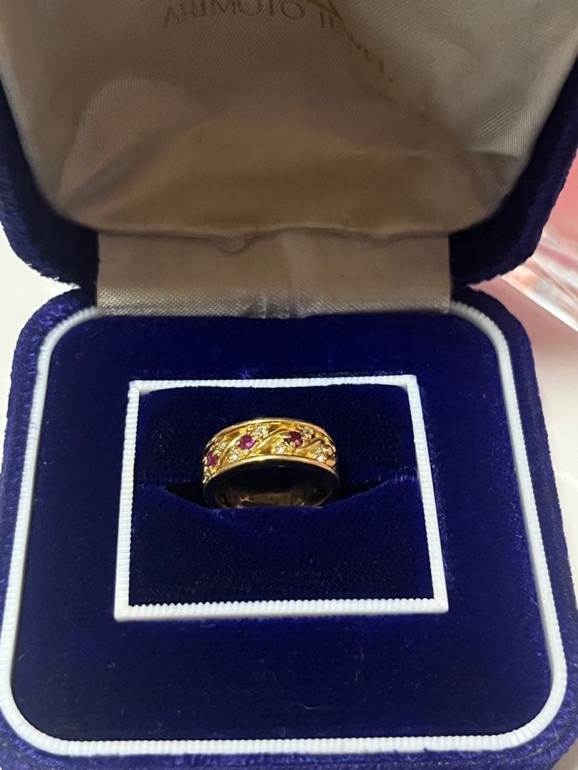 COMME CA DU MODE CHARITE K18ダイヤサファイアリング COMME CA DU MODE CHARITE K18ダイヤサファイアリング