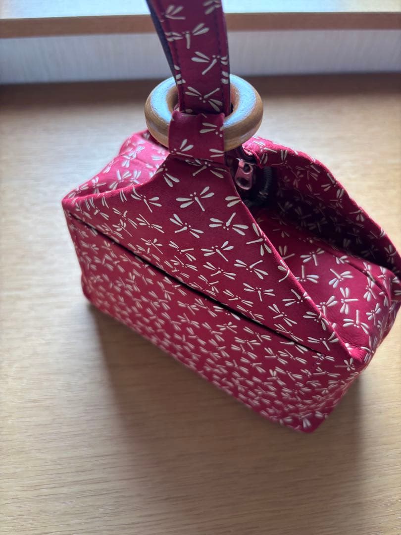 印伝 手提バッグ ハンドバッグ ポーチ 印傳屋 トンボ柄