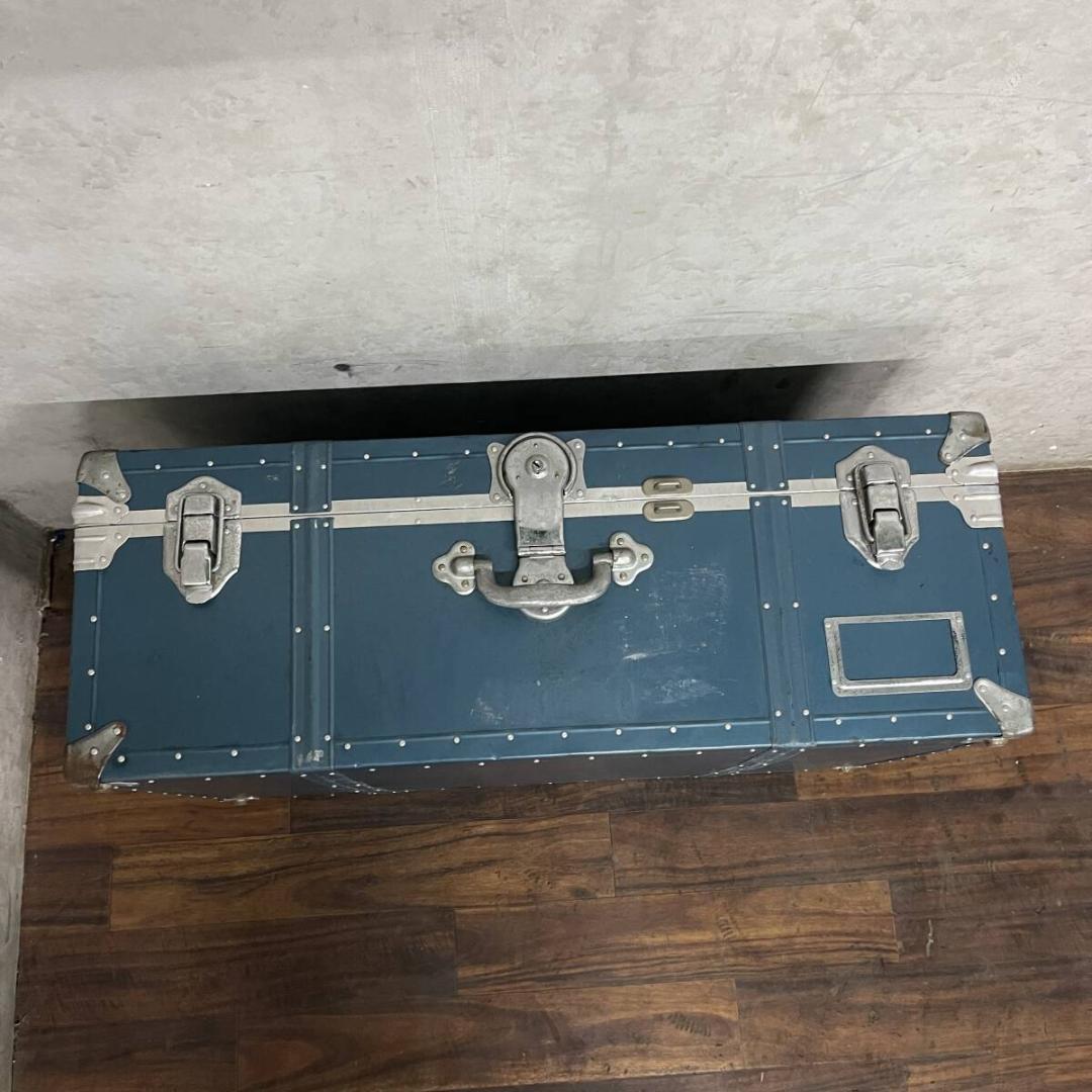 アンティーク 大型 トランク 80X29X51㎝ 船舶 ヴィンテージ