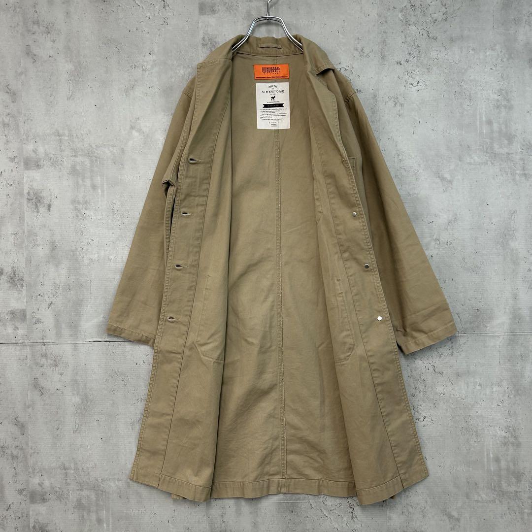 美品 UNIVERSAL OVERALL ワーク ショップ コート ロング 38