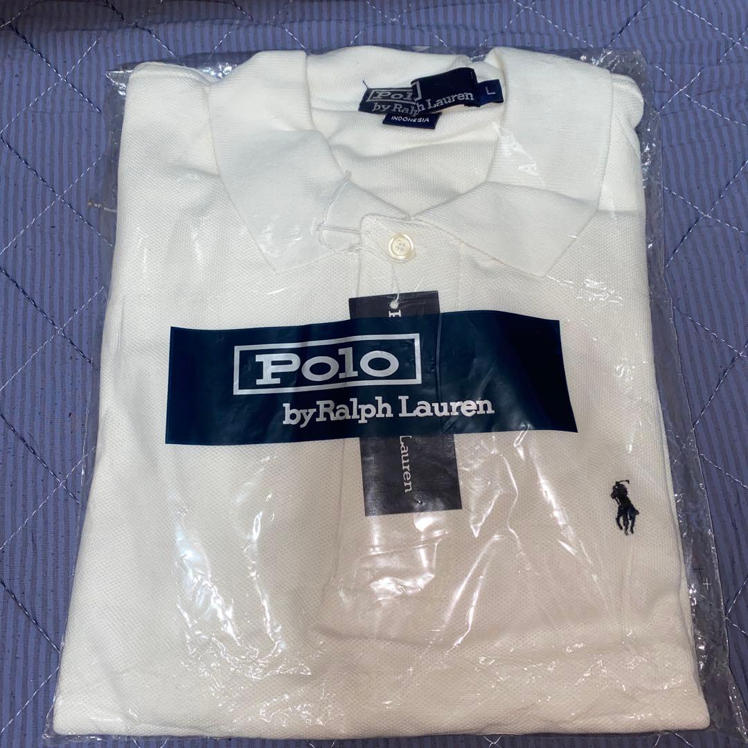 90s ラルフローレンポロシャツ デッドストック 白