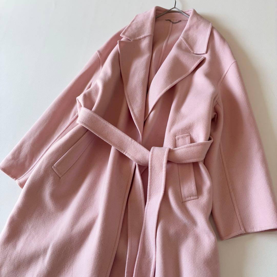 23区 近年モデル ウールリバーロングコート マンテコ社 ベルト付き 40サイズ 23区 近年モデル ウールリバーロングコート マンテコ社 ベルト付き 40サイズ