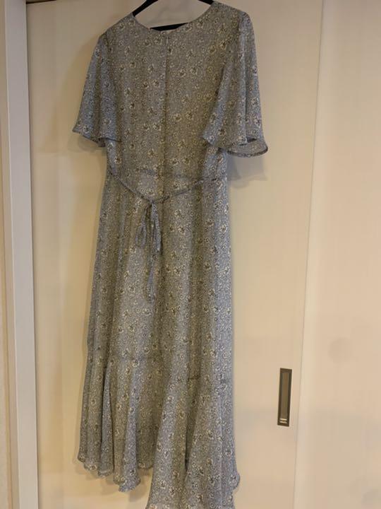 ホワイト‐ JUSGLITTYジャスグリッティー花柄 半袖ロングワンピースM nXh3j-m42517965487 サイズ