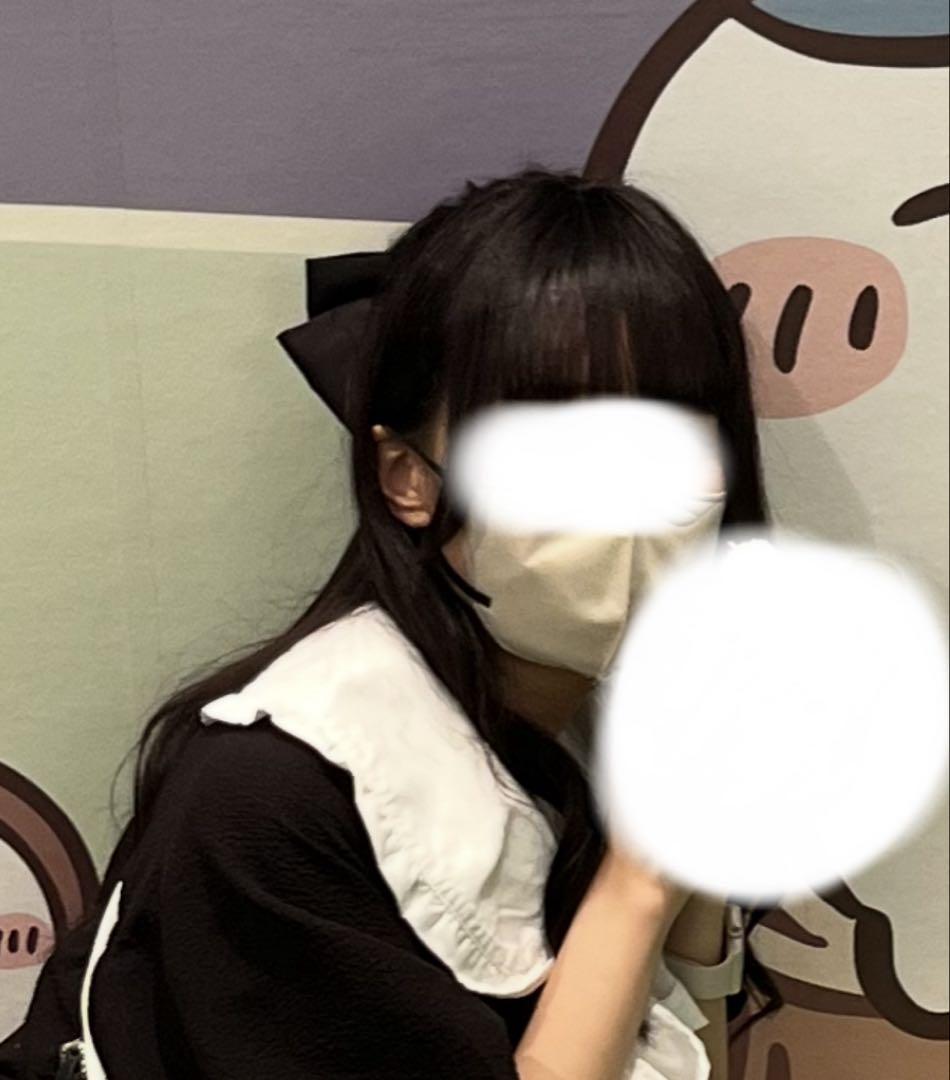 人毛100％ フルウィッグ ロング ブラック 50cm