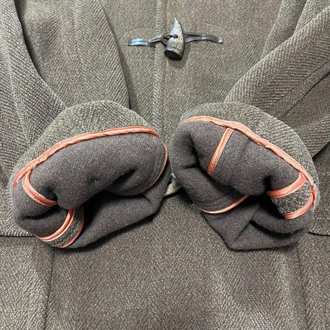 大きいサイズ エーボンハウス ダッフルコート ヘリンボーン ウール 2XL 茶色