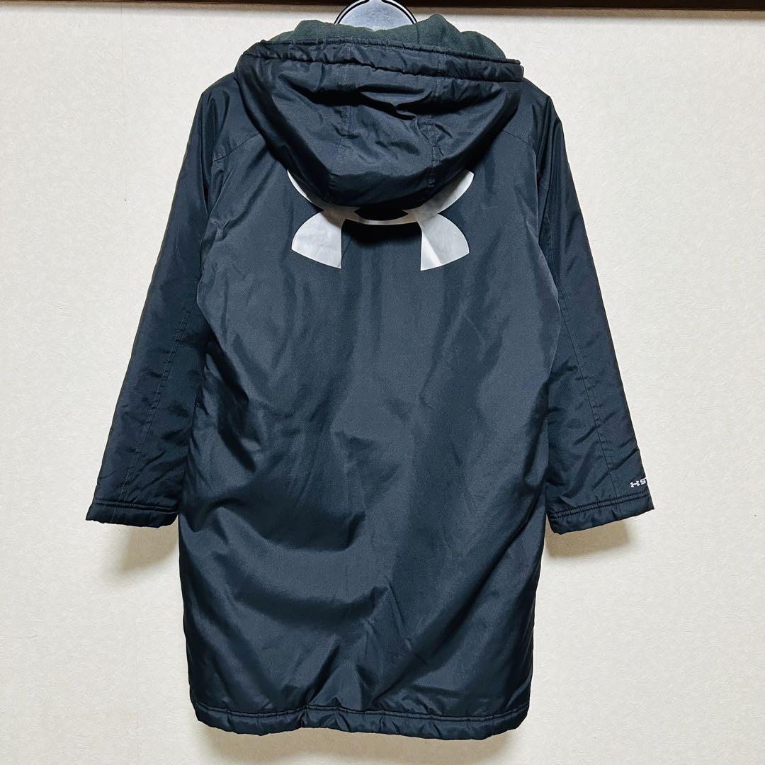 美品 アンダーアーマー 中綿ベンチコート YSM ブラック UNDERARMOR