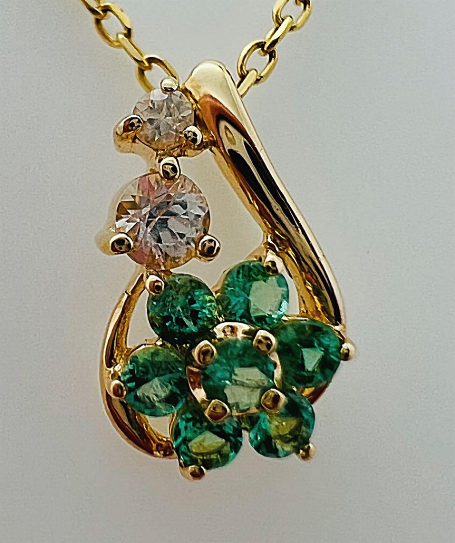 JEWELRY TSUTSUMI k10 YG エメラルド ネックレス | contifarma.pe