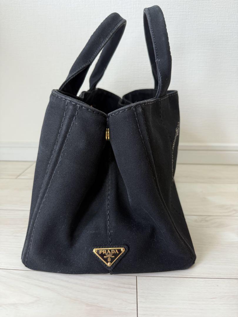 PRADA CANAPA ブラック バッグ　トートバッグ　2way
