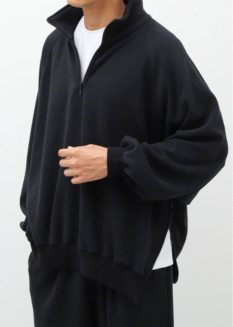 is-nessイズネス　スウェット　ハーフジップ　ブラウン　L