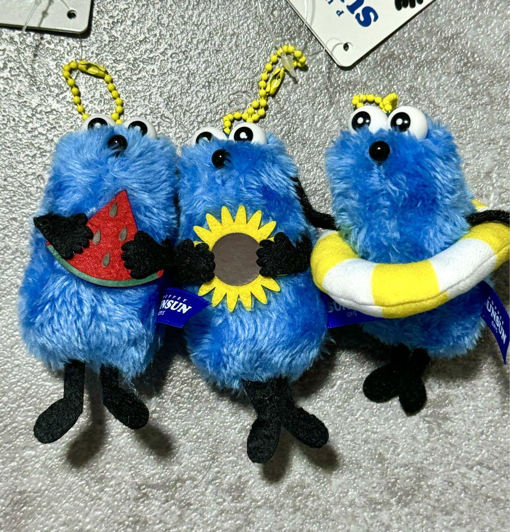 パペットスンスン ぬいぐるみマスコット Summer ver.. 3種７個セット タイトー パペットスンスン ぬいぐるみマスコット Summer ver. 3