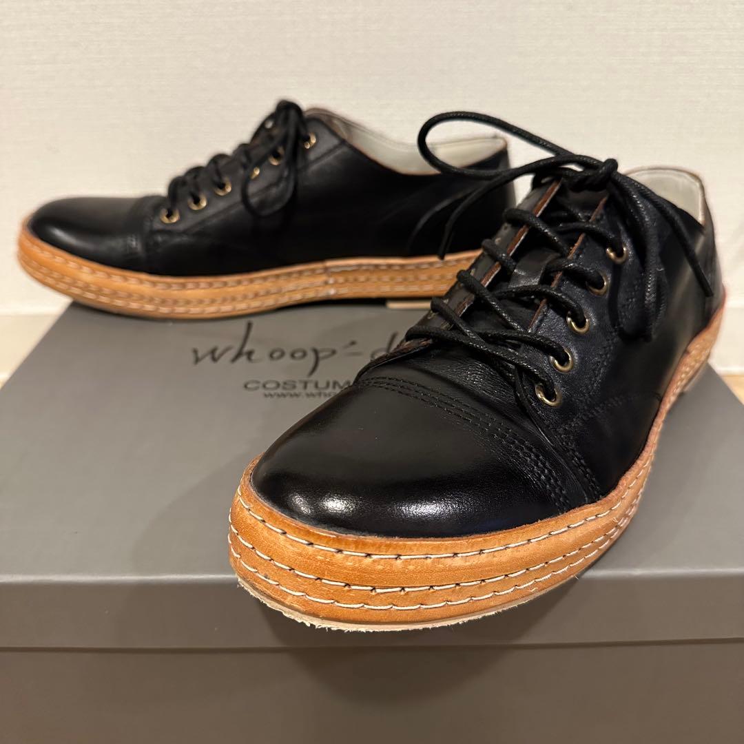 フープディドゥ ヌメ革巻きレザースニーカー25cm whoop-de-doo