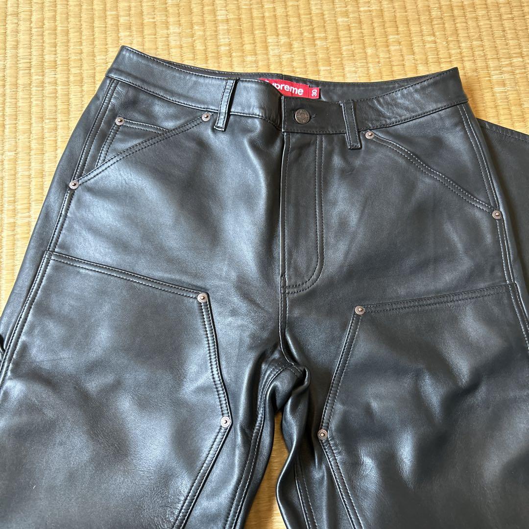 パンツ Supreme Leather DoubleKnee Painter Pants