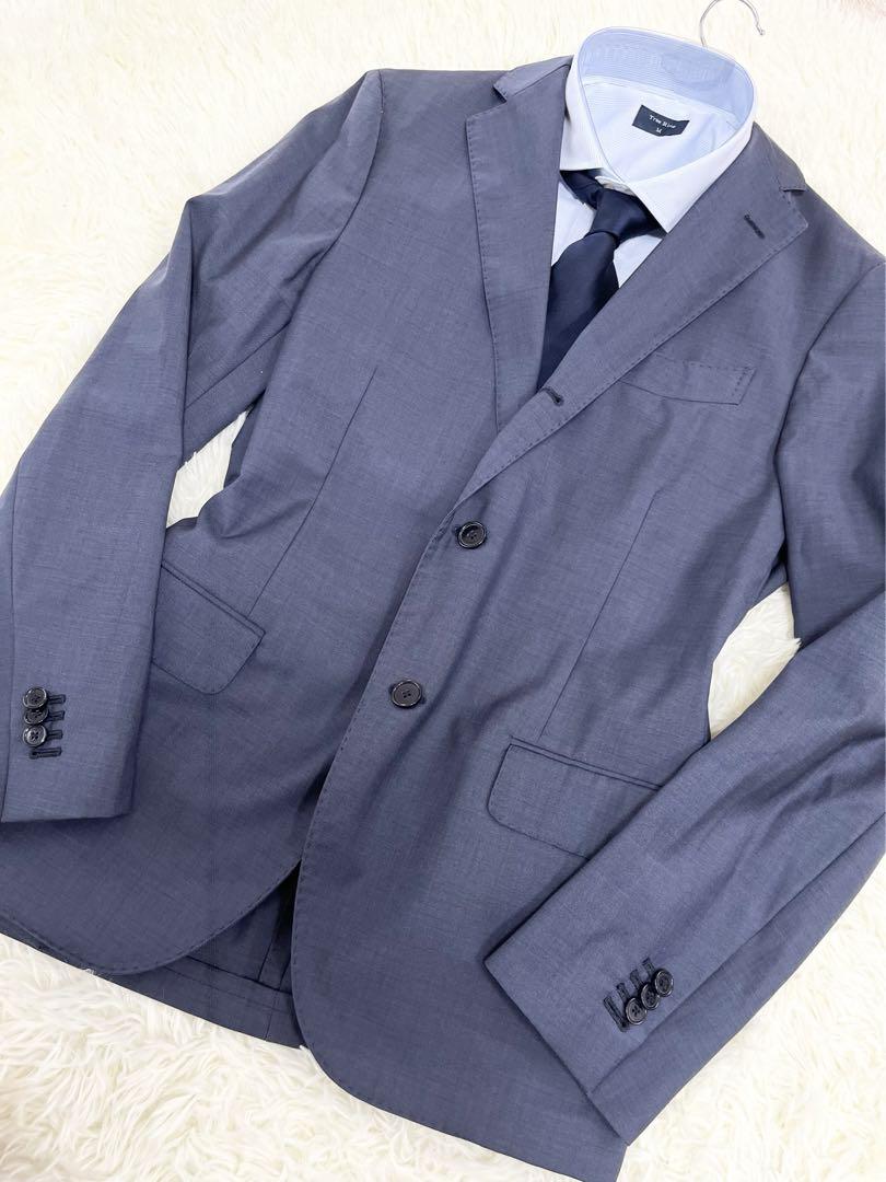 美品】ラルディーニ LARDINI スーツ セットアップ ネイビー 48 美品】ラルディーニ LARDINI スーツ セットアップ ネイビー 48