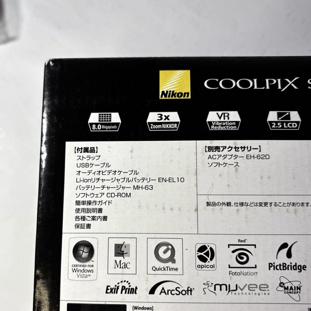 【極美品】Nikon COOLPIX S210 デジカメ フルセット ◆動作確認