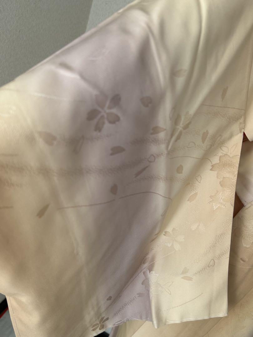 正絹　長襦袢　舞花文　暈し染め　袷　無双袖仕立て　ほぼ未使用　小柄な方向け✨ 正絹 長襦袢 舞花文 暈し染め 袷 無双袖仕立て ほぼ未使用 小柄
