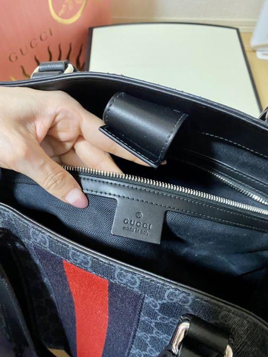 メンズ グッチ トートバッグ ブラック 495560 qbN2a-m42554841936 GUCCI GGスプリーム ↼ハンドルの