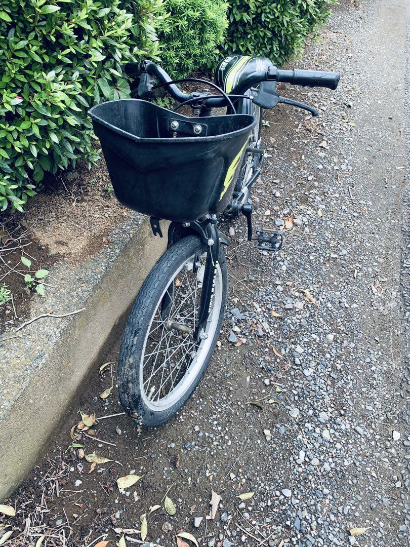 子供用自転車 黒と黄色 スポーティ 自転車本体