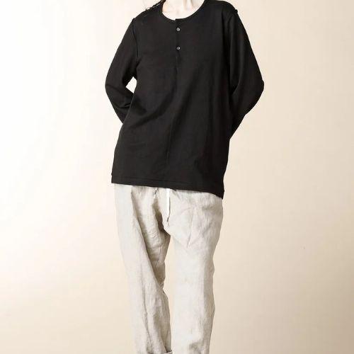 最上の品質な individual sentiments ヘンリーネック カットソー Tシャツ トップス