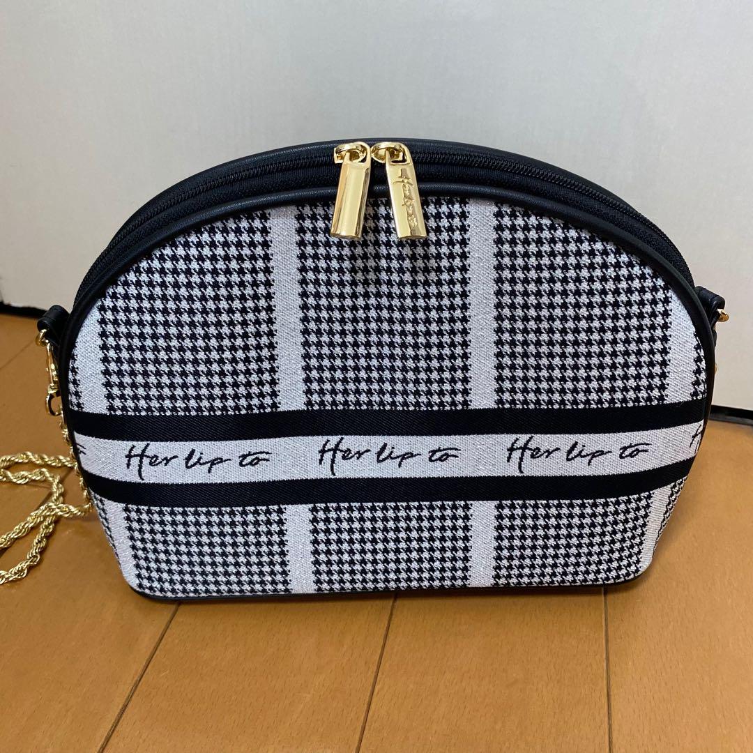 バッグ Herlipto HLT jacquard chain pochette