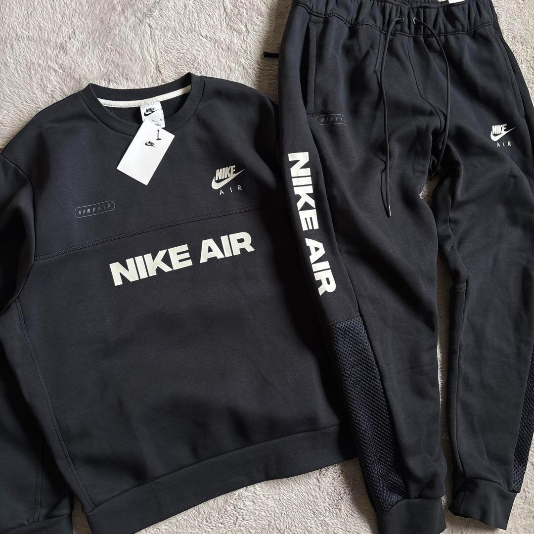 新品 ブラック トレーナー NIKE AIR スウェット ジョガーパンツ L