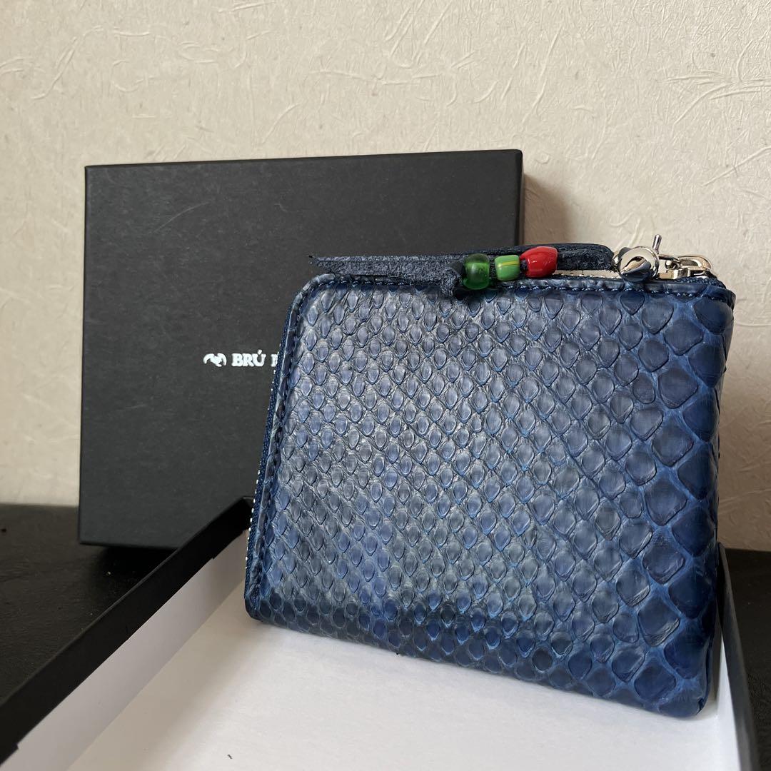 BRU NA BOINNE インディゴパイソンスモールウォレット　新品
