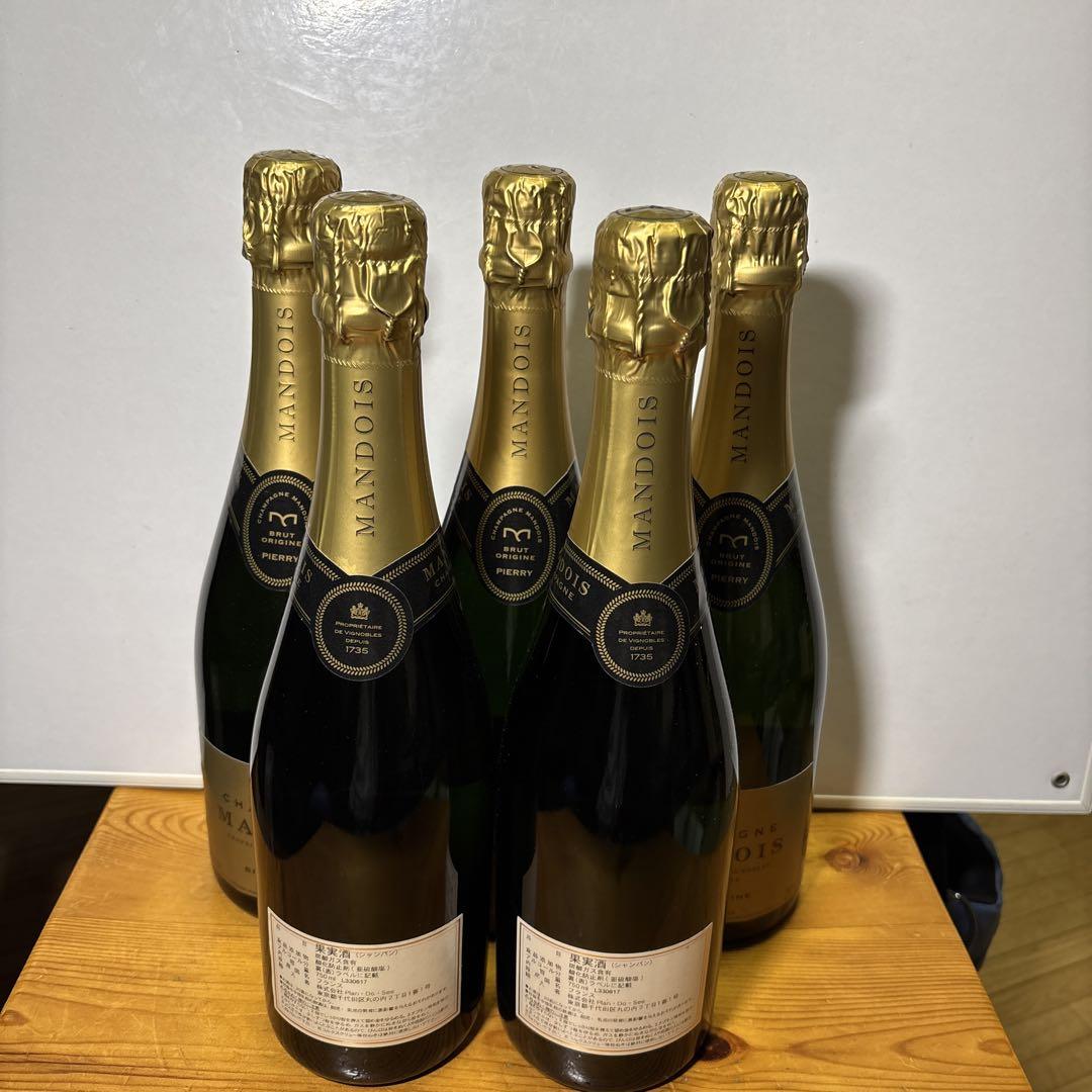 MANDOIS ブリュット・オリジン シャンパン 750ml 12% ５本セット