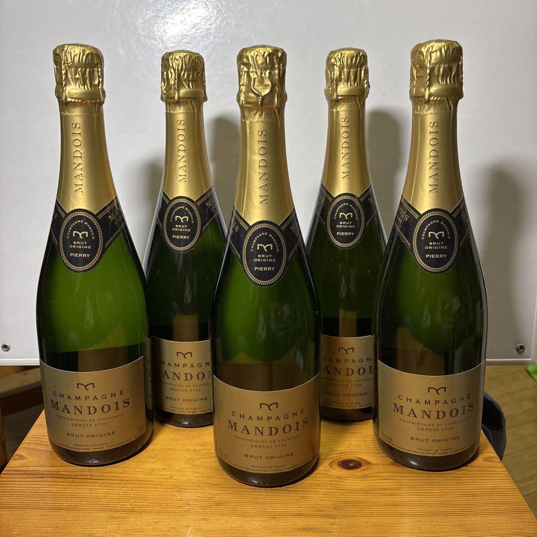 MANDOIS ブリュット・オリジン シャンパン 750ml 12% ５本セット