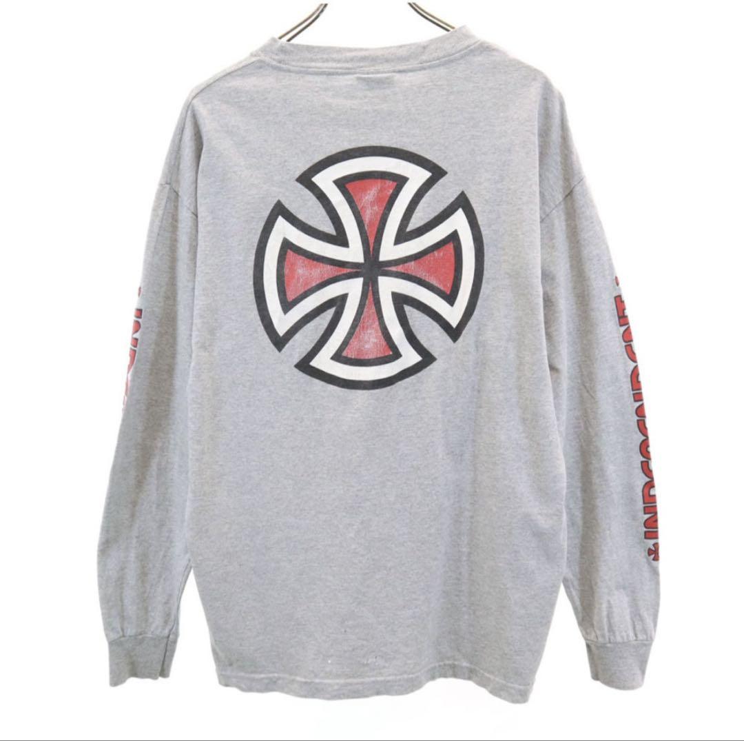 90s バックロゴ 長袖 袖プリ L NHS INDEPENDENT USA製 90s バックロゴ 長袖 袖プリ L NHS INDEPENDENT USA製
