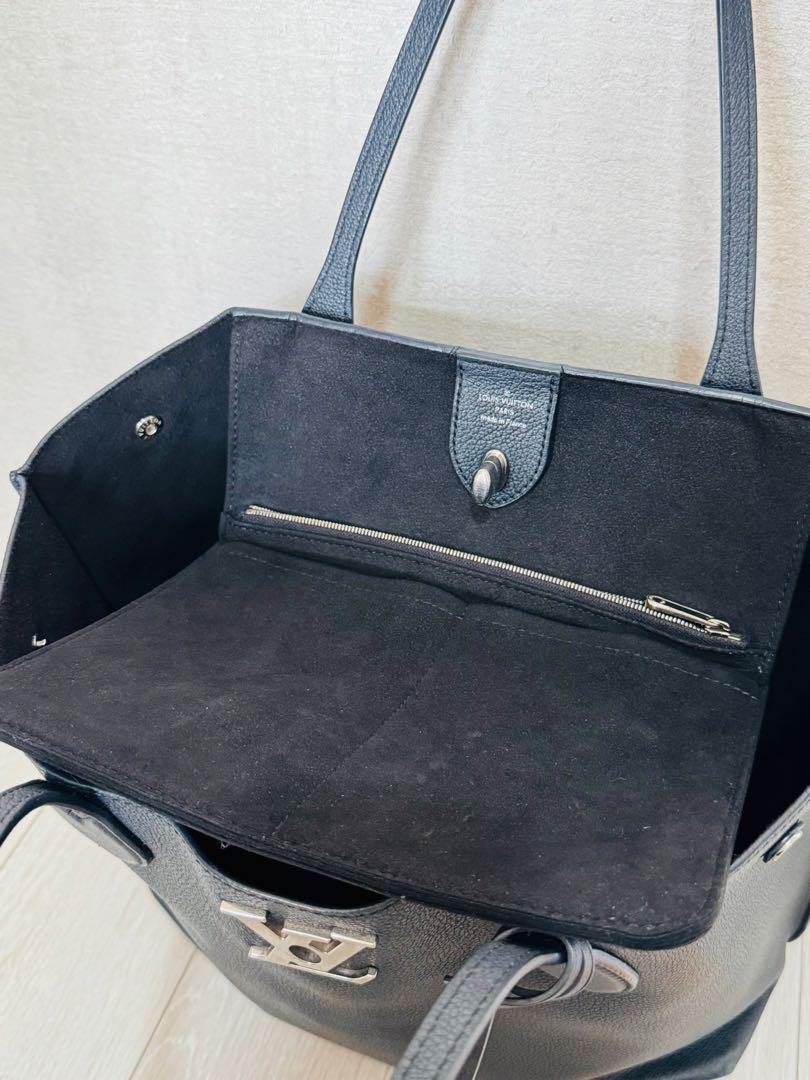 Louis Vuitton ブラック トートバッグ　ロックミー　レザー