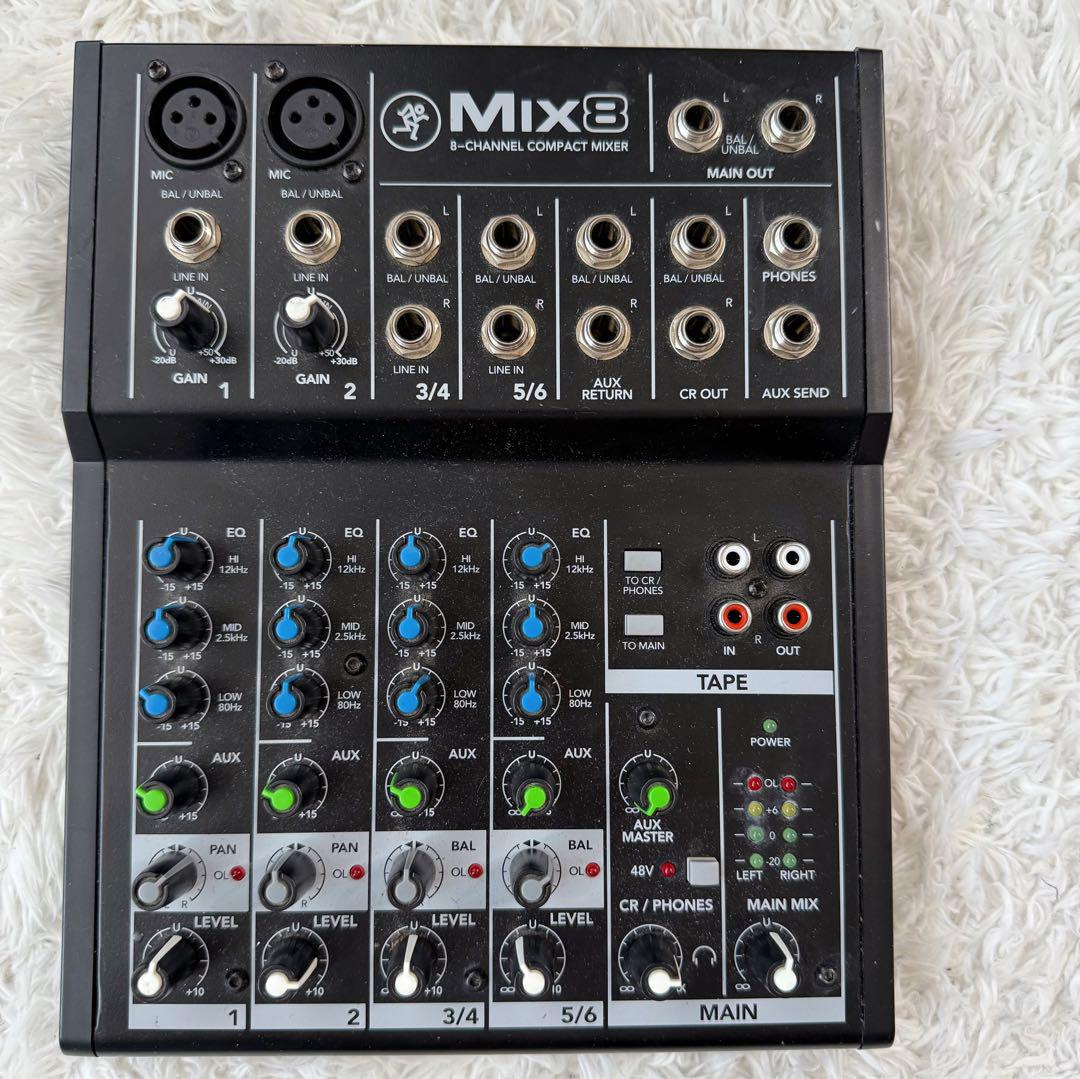 Mix8 8チャンネルコンパクトミキサー MACKIE MIX8 （マッキー）MIX8 8チャンネル コンパクト 8ch