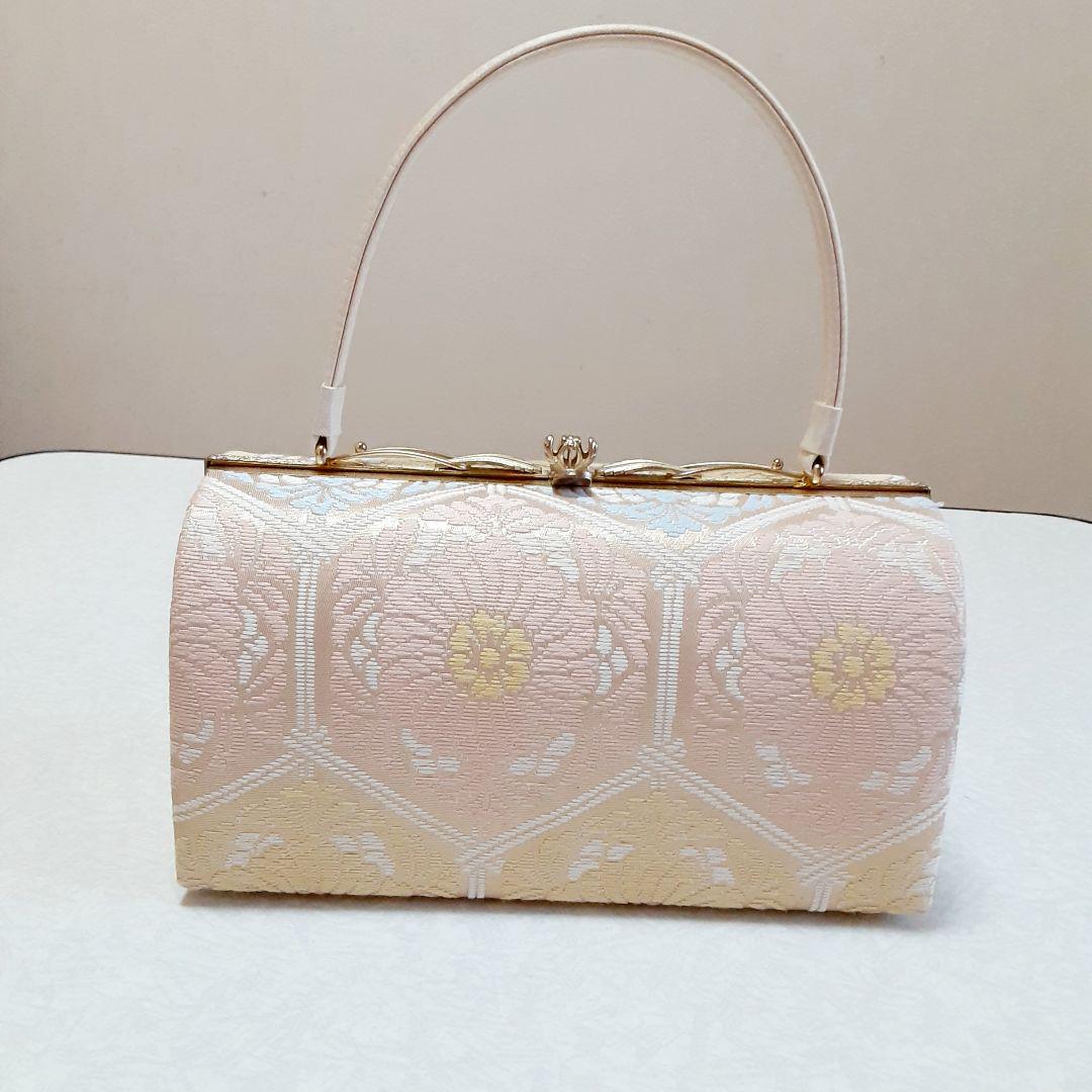 和装用ハンドバッグ 花柄 葵バッグ「佐賀錦梅七宝」｜和装バッグ 着物用ハンドバッグ
