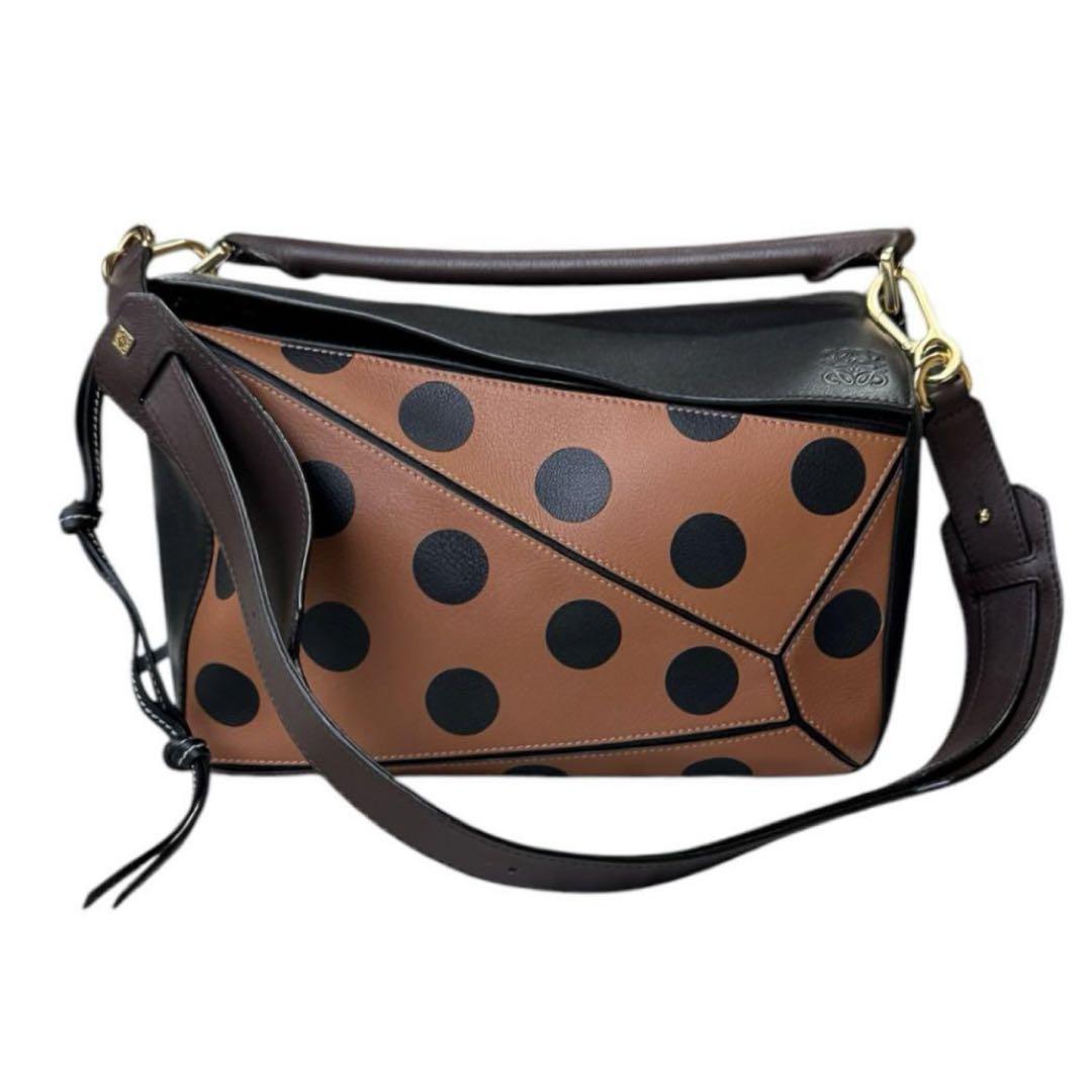Loewe ハンドバッグ LOEWE ドット柄 パズルバッグ レザー ハンドバッグ - メルカリ