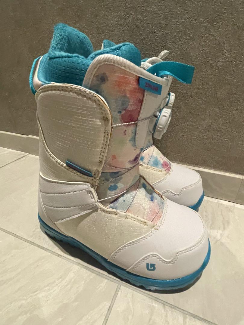 BURTON スノーボードブーツ 白 水色