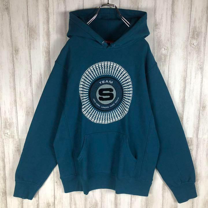 タップする 超希少カラー パイル ロゴ満載 パーカー EdHn0-m42583406913 Supreme センター 刺繍ロゴ れます