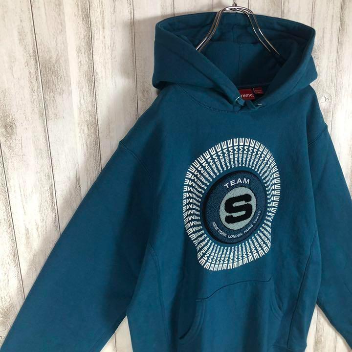 タップする 超希少カラー パイル ロゴ満載 パーカー EdHn0-m42583406913 Supreme センター 刺繍ロゴ れます