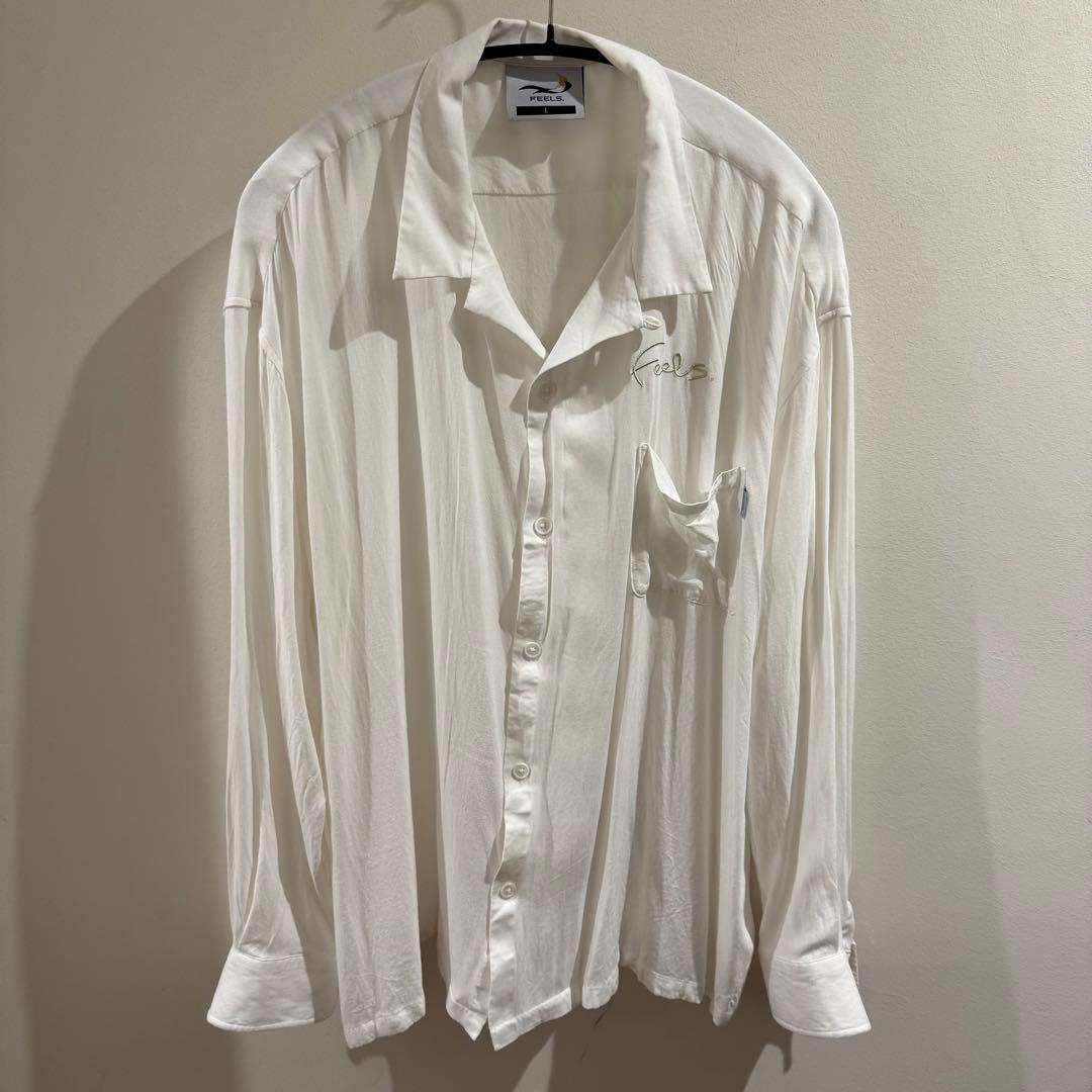 FEELS.上杉柊平 RAYON SHIRT WHITE Lサイズ レーヨン