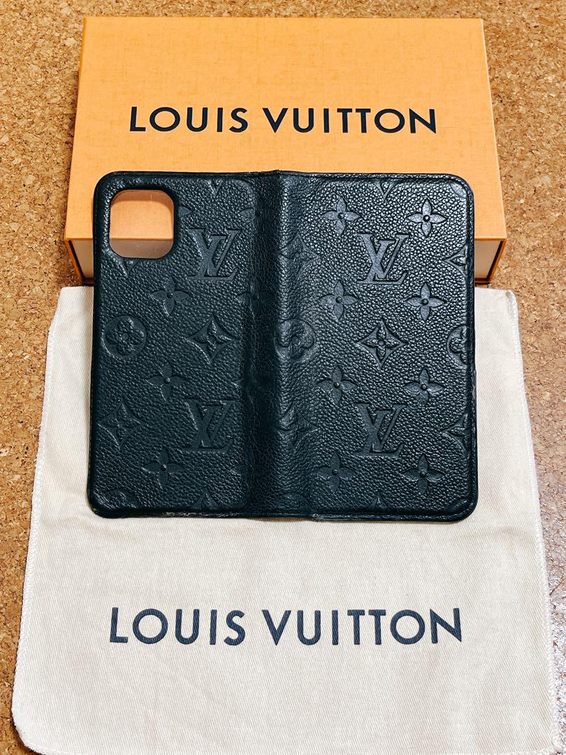 ある@LOUIS VUITTON ブラック手帳型ケース