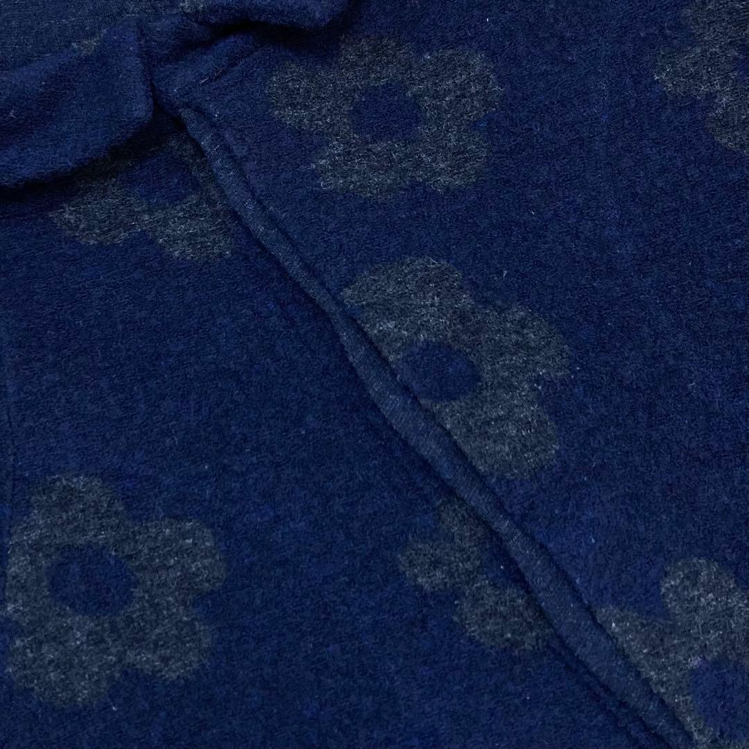 Y's ワイズ ウール フラワープリント ジャケット ダークネイビー2 Y's ワイズ ウール フラワープリント ジャケット ダークネイビー