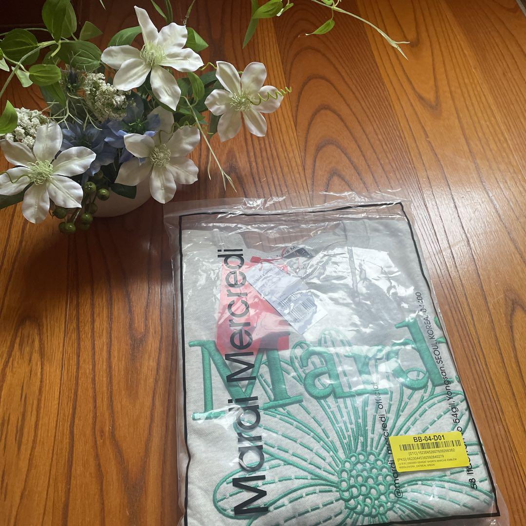 Mardi Mercredi マルディメクルディ刺繍スウェット グリーン
