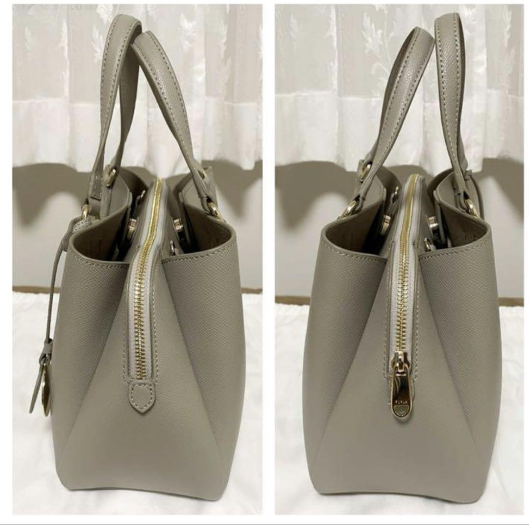 極美品☆FURLA☆ハンドバッグ☆スカーフ付☆ショルダー付☆ミネルヴァ☆フルラ