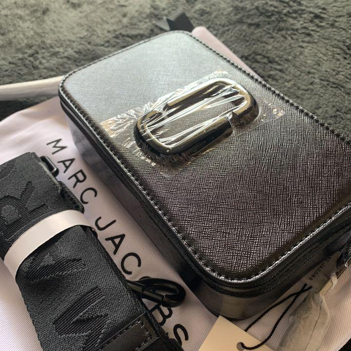通販人気 黒×黒♥MARC JACOBS スナップショット ショルダーバッグ DTM NX5Yx-m42590322699 人気安い