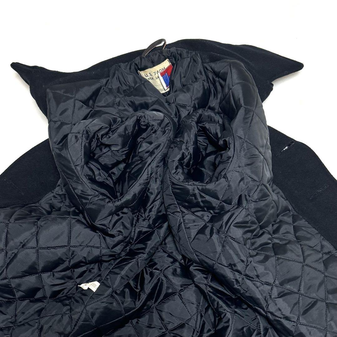 ショット Schott ピーコート 黒 ブラック 38 M 中綿 キルティング