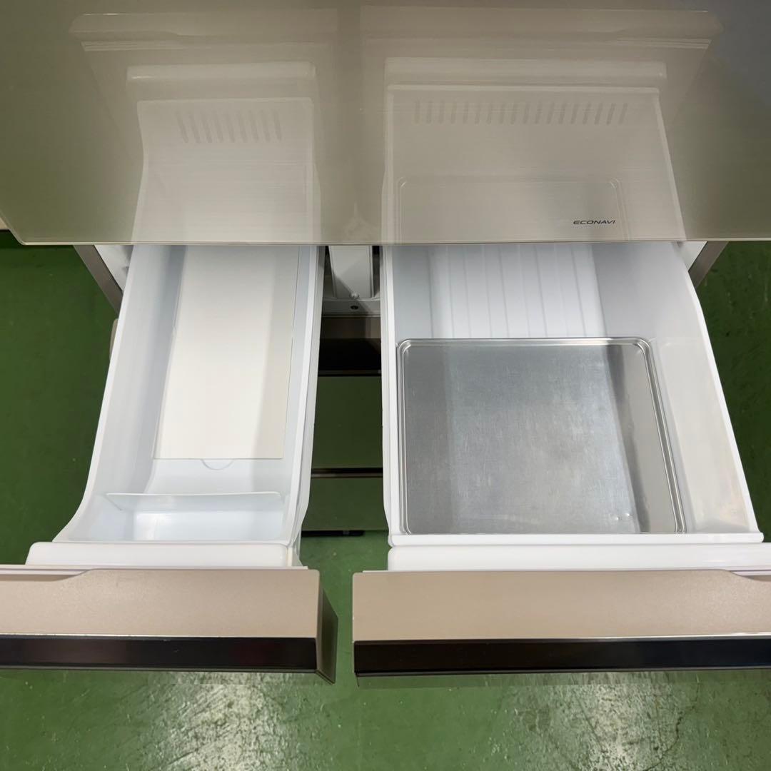 91☆日本製☆パナソニック 冷蔵庫 大型 5ドア 自動製氷 ガラス扉