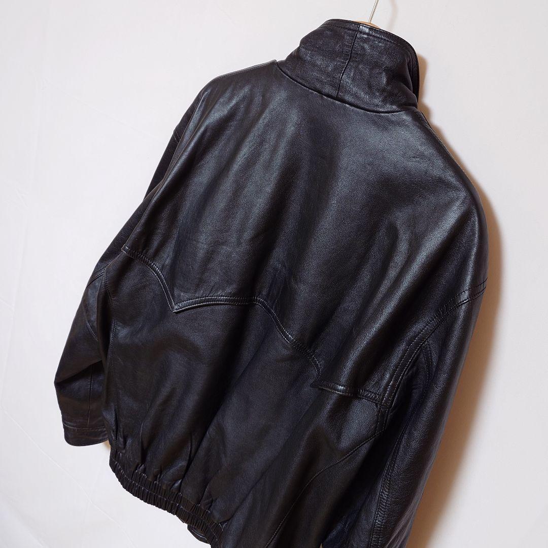 KB☆PIERRE BALMAIN 羊革 ボンバージャケット ブラック L