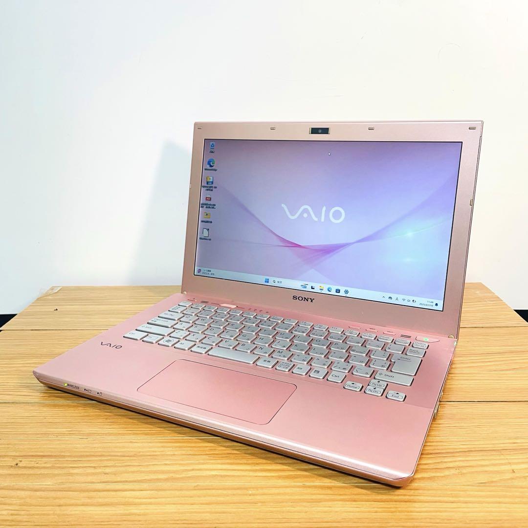 ピンクVAIO i5ノートPC SSDメモリ8ギガ Win11 オフィスDVD