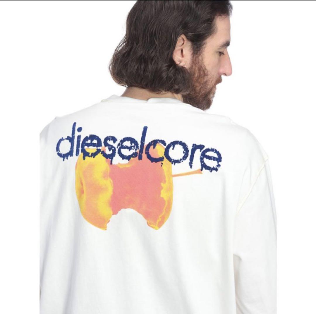 トップス diesel Long-sleeve with apple coreprint