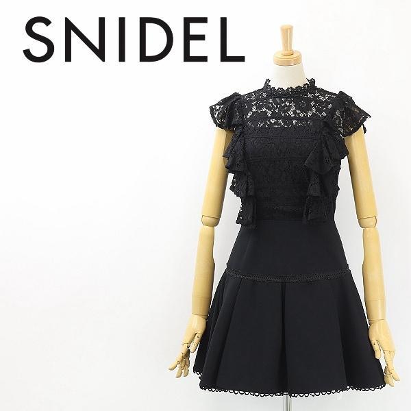 B6373■新品■SNIDEL スナイデル レースドッキングワンピース 0