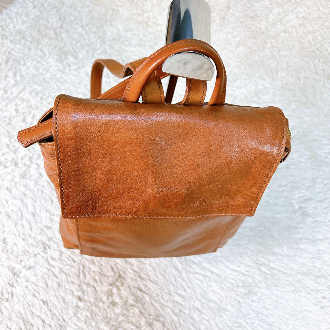 ラスカ✨ゲンテン　Raffinato リュック　レザー　ブラウン ラスカ様専用✨ゲンテン Raffinato リュック レザー ブラウン