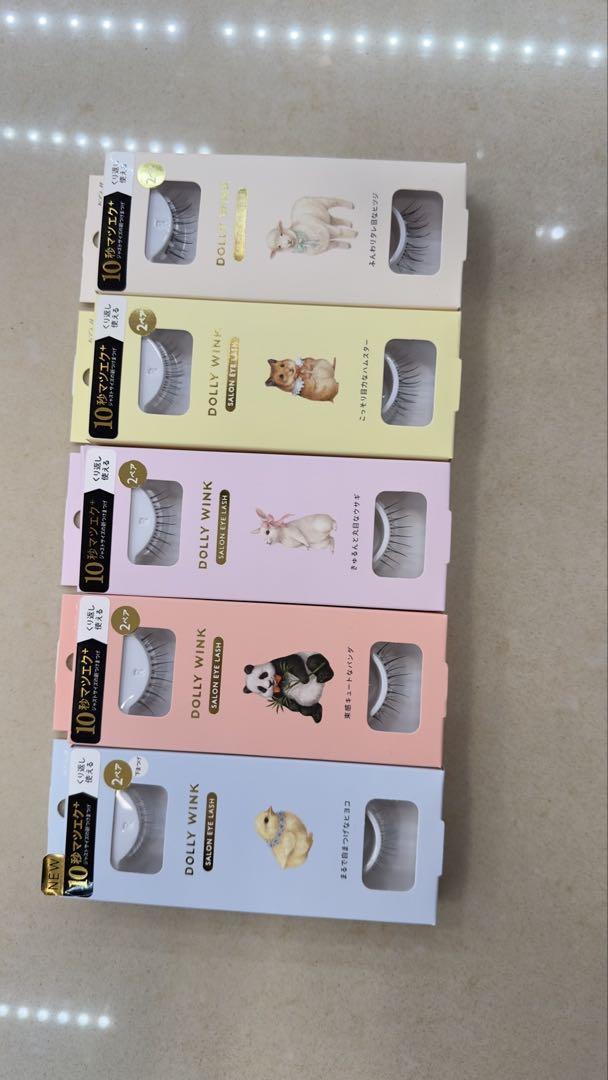 値下げ交渉あり　DOLLY WINK 動物モチーフ つけまつ毛 ５個セット